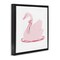 Stupell Industries Pink Swan with Bow Floating Frame, design by Lucille Price